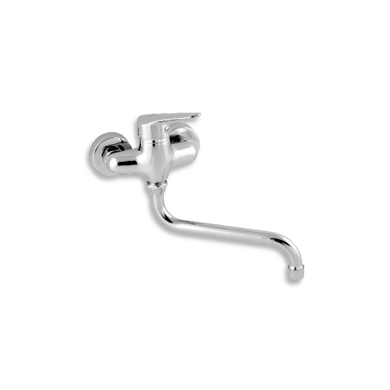 Umyvadlová/dřezová baterie Titania Iris 100 mm, chrom, nástěnná, Novaservis 94474/T,0