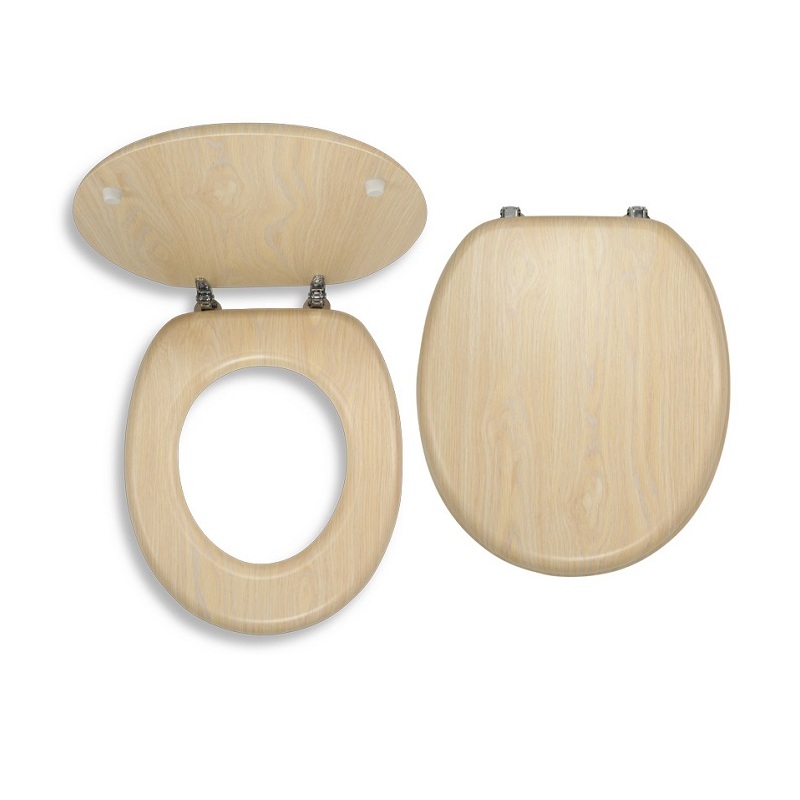 WC sedátko s poklopem, dřevěný dekor, Novaservis WC/BRIZA
