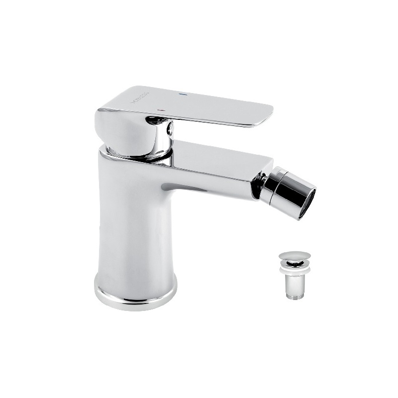 Bidetová baterie Nobless Tina, chrom, stojánková, s výpustí, Novaservis 38011,0