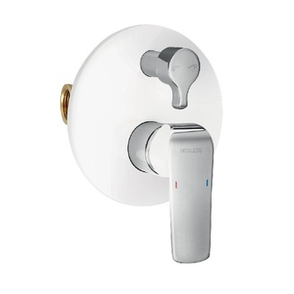 Vanová baterie Nobless Tina, bílá-chrom, podomítková, s příslušenstvím, Novaservis 38050R,1