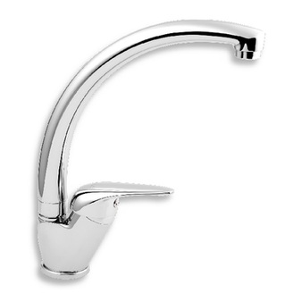 Dřezová baterie Titania Hit, chrom, stojánková, Novaservis 95514,0