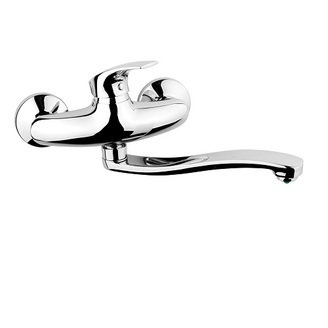 Dřezová/umyvadlová baterie Metalia Eco+, chrom, nástěnná, Novaservis 57070,0E