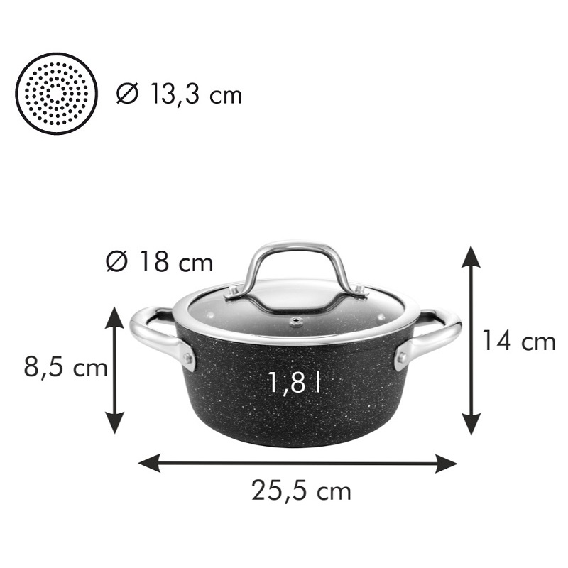 Hrnec s poklicí Tescoma, PRESIDENT Stone, 1,8 l, 780332