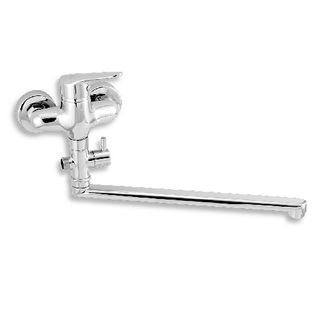 Umyvadlová paneláková baterie Titania Iris, 100 mm, chrom, nástěnná, bez příslušenství, Novaservis 94473/1,0