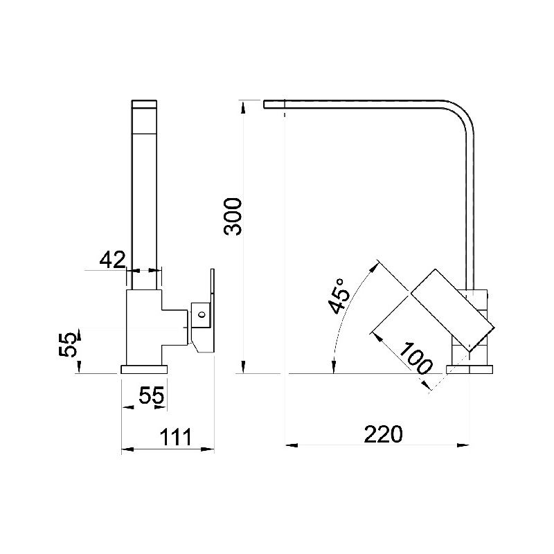 Dřezová baterie Nobless Edge, granit/písek, stojánková, Novaservis 36713,GRS