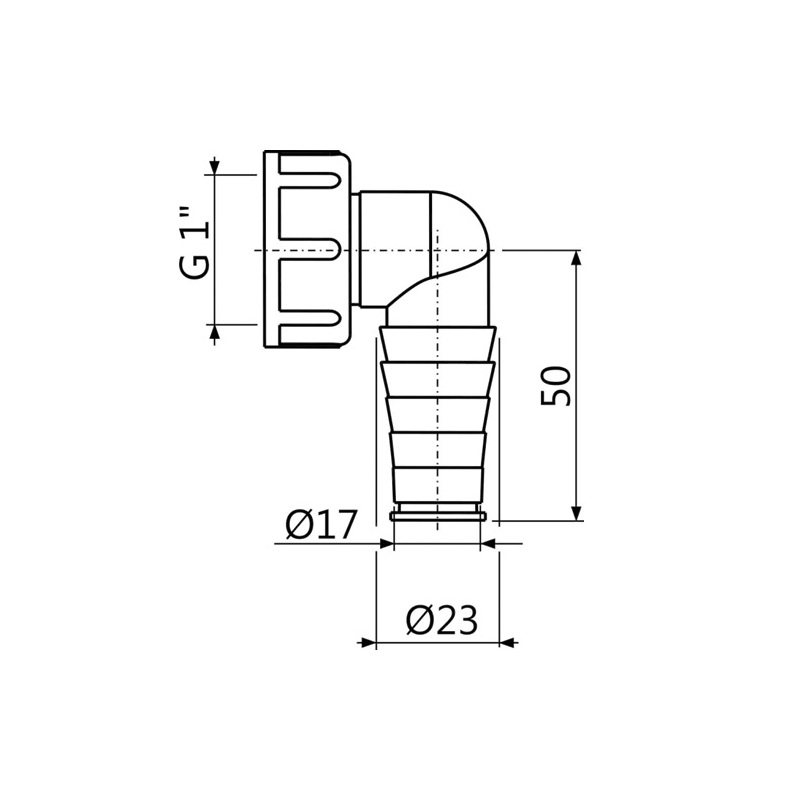 Přípojka G1/17–23, Alcadrain P0048-ND