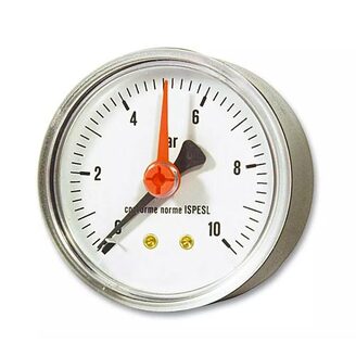 Manometr d 63 mm, 0 - 10 bar, G 1/4, zadní vývod, Ivar MA 63, MA63010BB