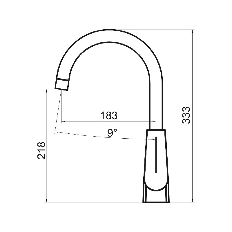 Dřezová baterie Nobless Heda, chrom, stojánková, Novaservis 40713,0