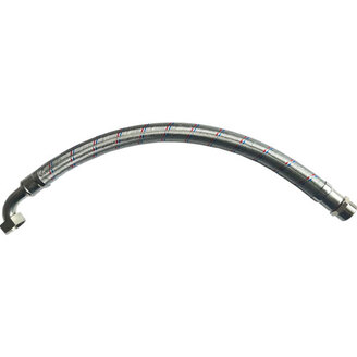 Připojovací flexi hadička 50 cm MF 1 x 1, nerez oplet, s kolínkem