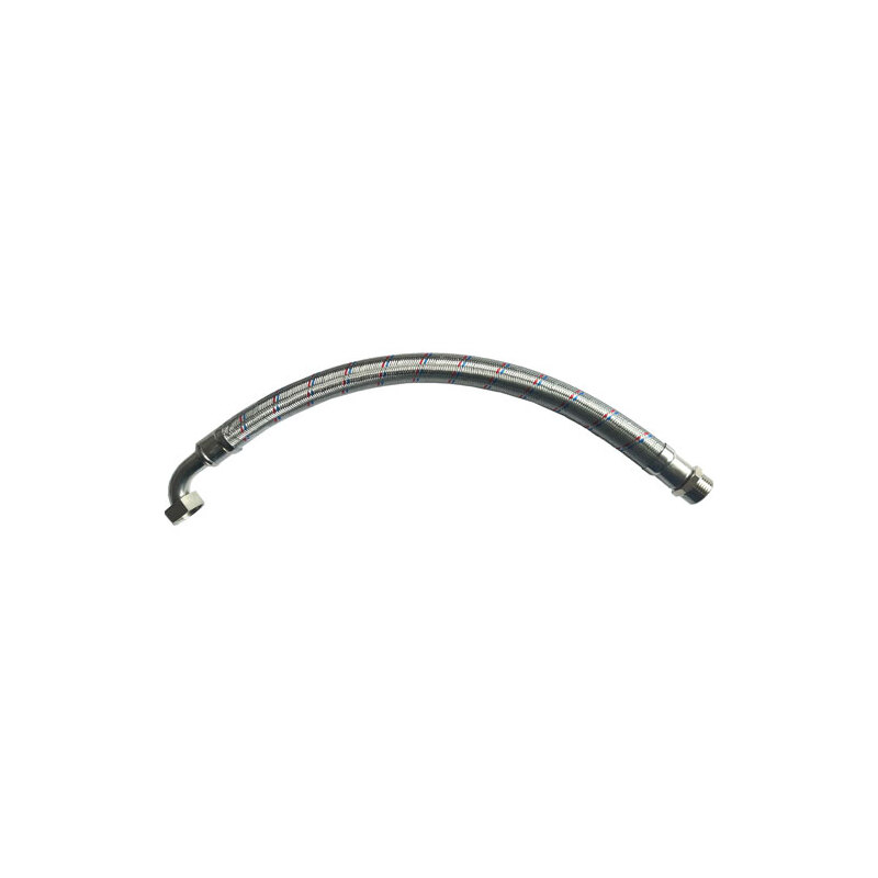 Připojovací flexi hadička 80 cm MF 1 x 1, nerez oplet, s kolínkem