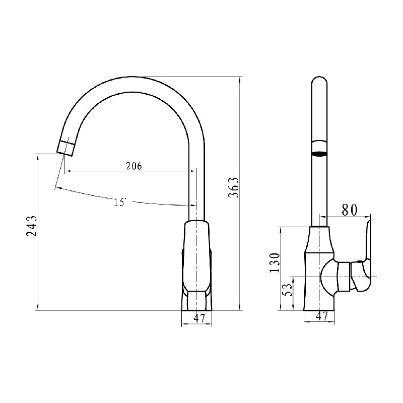 Dřezová baterie Nobless Tina, chrom, stojánková, Novaservis 38713,0