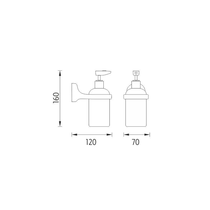 Dávkovač tekutého mýdla, pumpička plast MONOLIT, Nimco MO 4031C-P-26