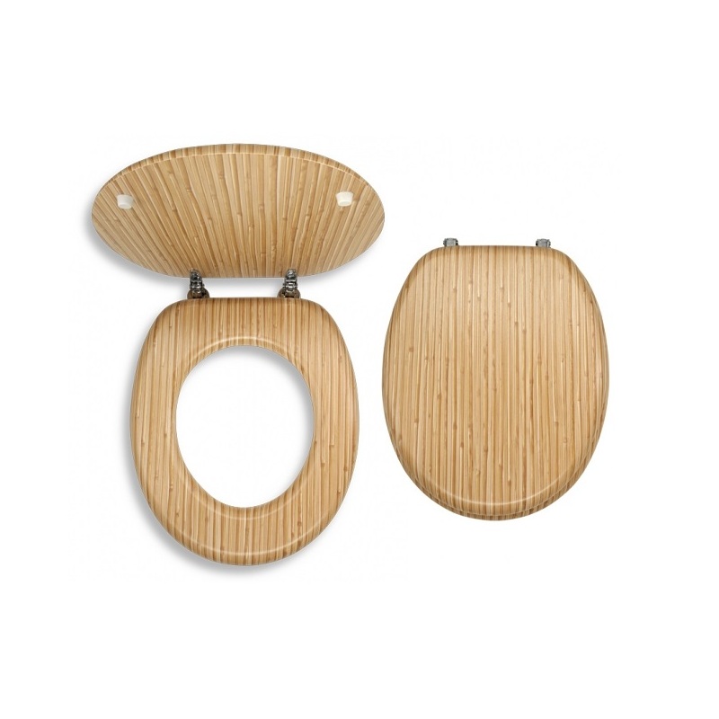 WC sedátko s poklopem, bambus dekor, Novaservis WC/BAMBUS