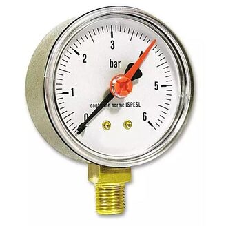 Manometr d 63 mm, 0 - 6 bar, G 1/4, spodní vývod, Ivar MR 63, MR63006BB