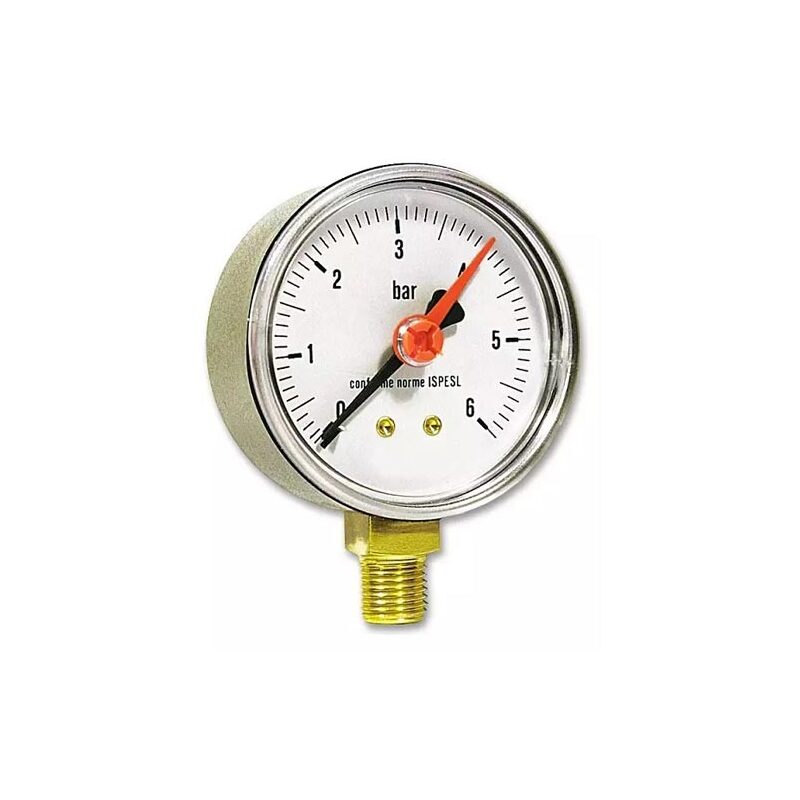 Manometr d 63 mm, 0 - 6 bar, G 1/4, spodní vývod, Ivar MR 63, MR63006BB