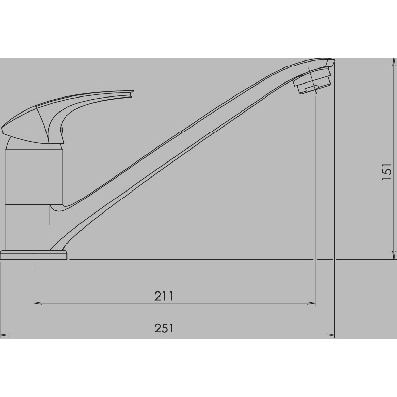 Dřezová baterie Metalia 57, bílá/chrom, stojánková, Novaservis 57091,1