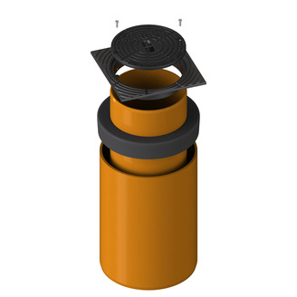 Poklop MARGUS D400, litinový, s teleskopem, KG DN 300, včetně manžety, HECKL