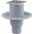 Podlahová vpusť 105 x 105 mm, mřížka nerez, spodní odtok d 50 mm, Alcadrain APV202