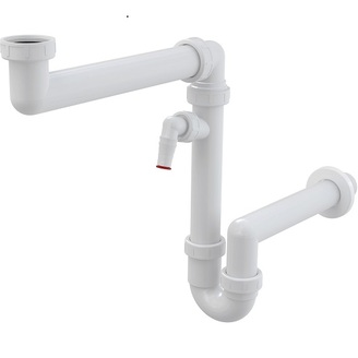 Dřezový sifon A872P bez výpusti G 6/4, odpad 40 mm, s přípojkou, Alcadrain A872P