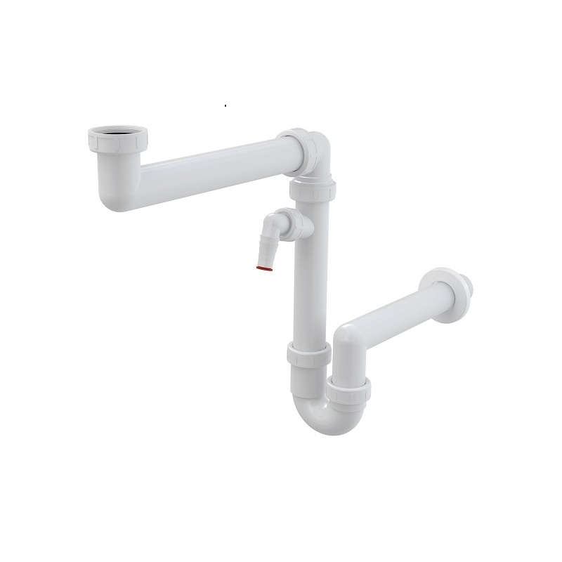 Dřezový sifon A872P bez výpusti G 6/4, odpad 40 mm, s přípojkou, Alcadrain A872P