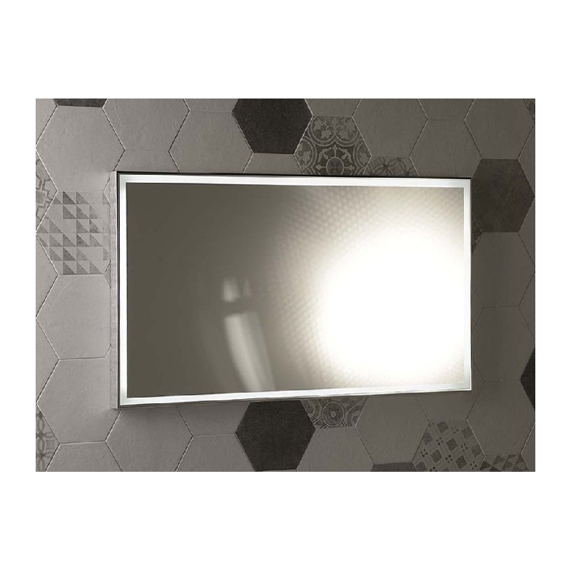 Zrcadlo LUMINAR LED podsvícené v rámu 1200 x 550 mm, chrom, Sapho, NL560