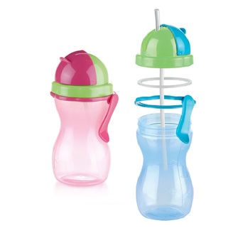 Dětská láhev s brčkem Tescoma, BAMBINI růžová, 668172.53