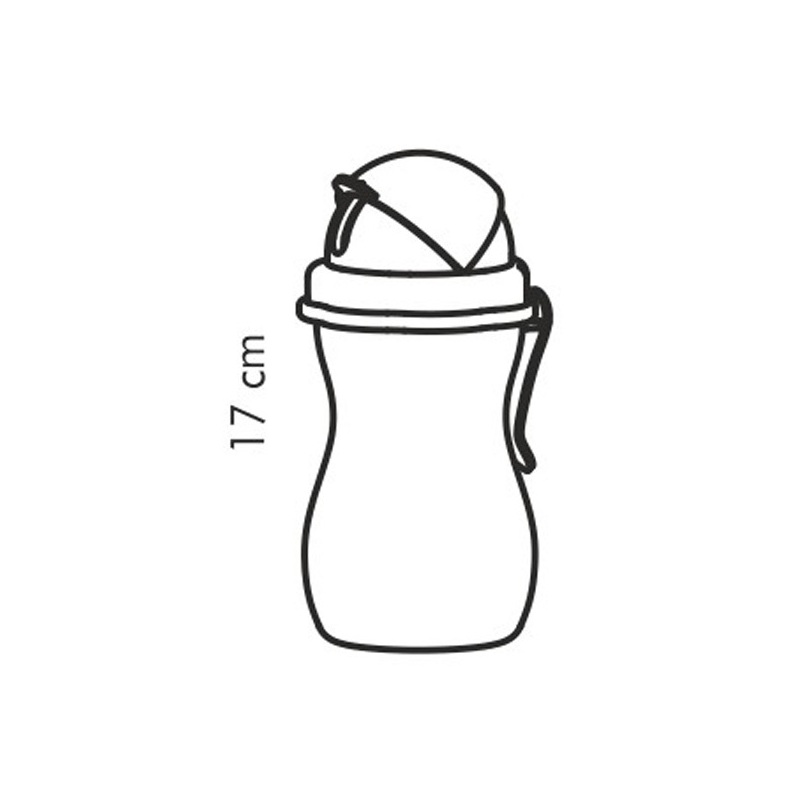 Dětská láhev s brčkem Tescoma, BAMBINI růžová, 668172.53