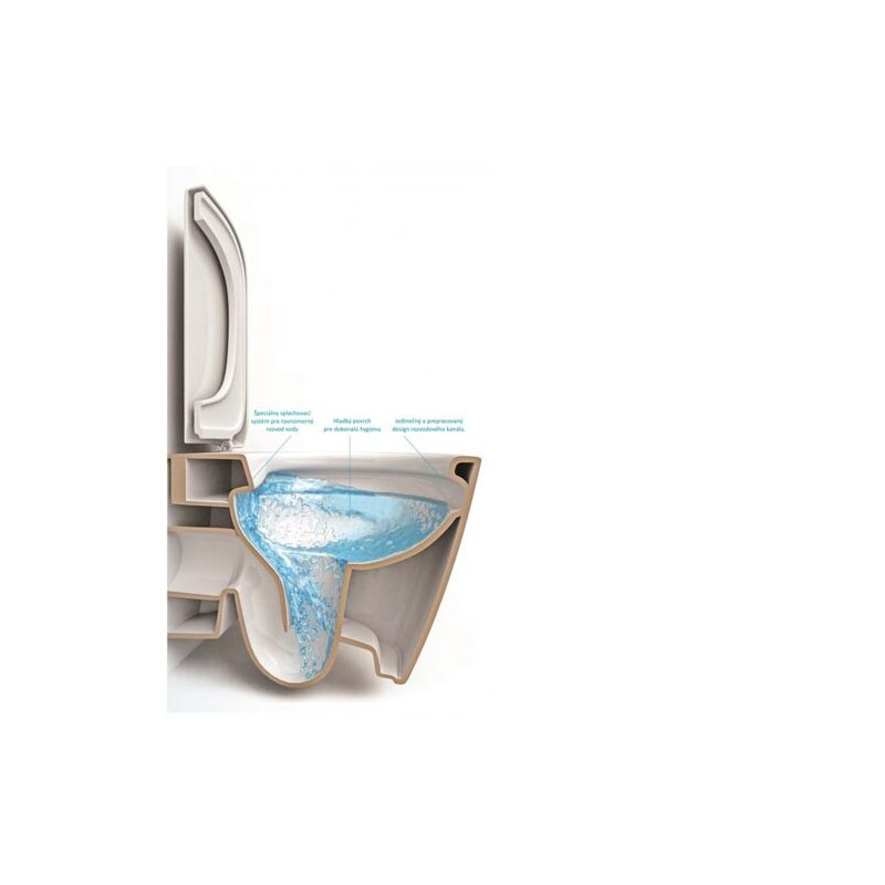 Kombi klozet ROBUSTO RIMLESS se SLIM sedátkem soft-close, HOPA Olsen Spa OLKLT2125A