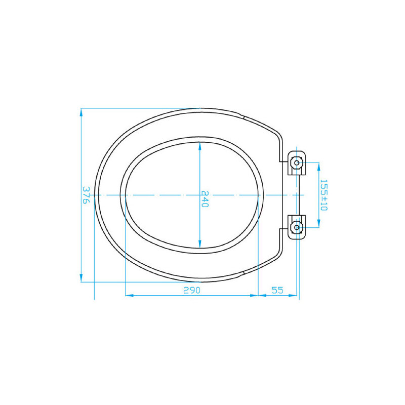 WC sedátko s poklopem Regina, bílé, Plast Brno OSR0000