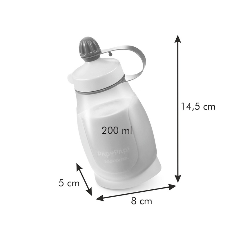 Pružná láhev Tescoma, PAPU PAPI 200 ml, růůžová/modrá, 667620,667660