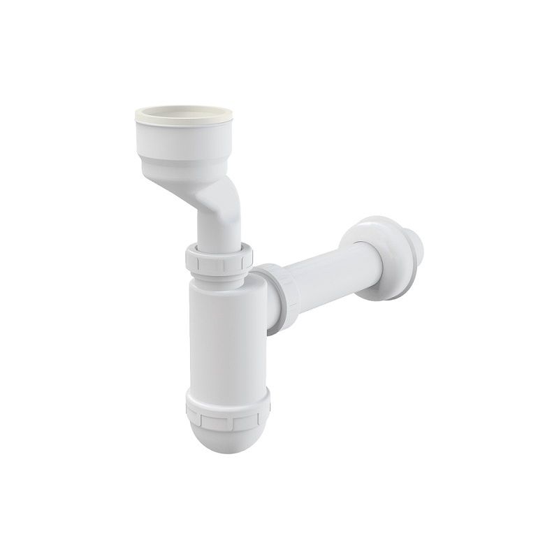 Pisoárový sifon A45A 55 mm, odpad 40 mm, s manžetou, bílý, Alcadrain A45A
