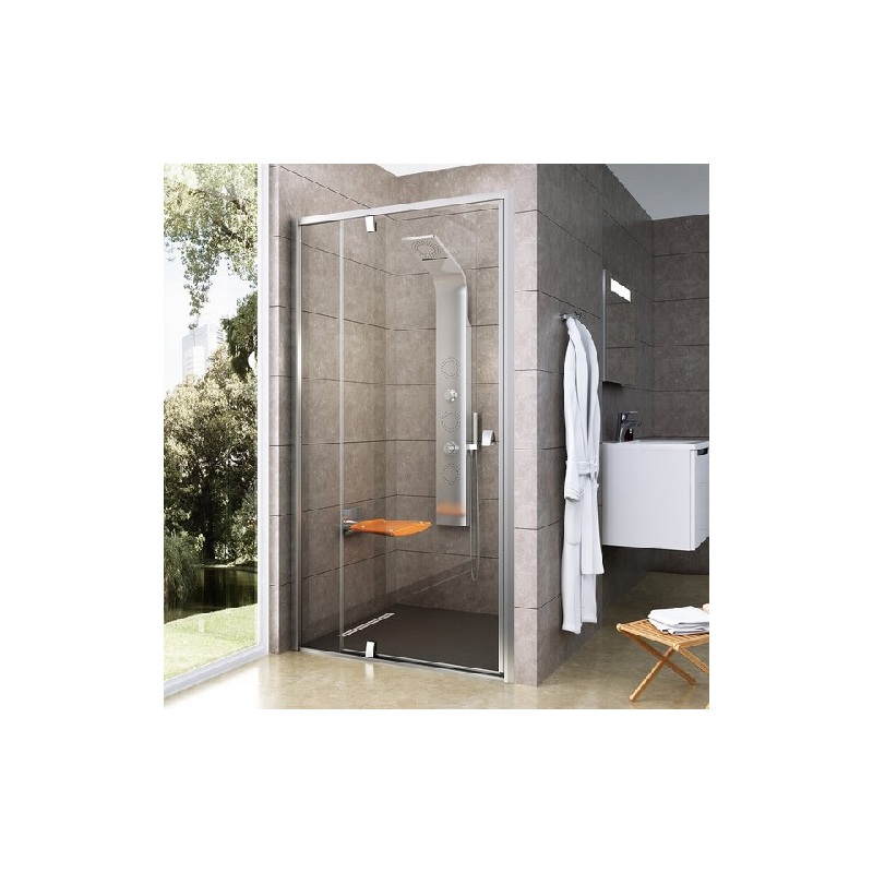 Sprchové dveře Pivot PDOP2 1100 mm, sklo transparent, profil satin, Ravak, 03GD0U00Z1