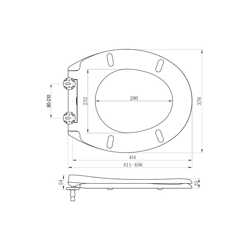 WC sedátko s poklopem Adina, Soft-Close, bílé, Sapho 1703-322