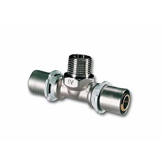 Lisovací T-kus Press d 16 × 1/2 × 16, vnější závit, IVAR.PT 5721, 512029