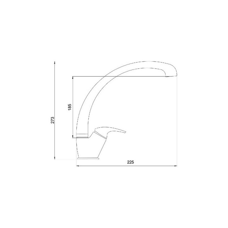 Dřezová baterie Metalia Eco+, chrom, stojánková, Novaservis 57014,0E