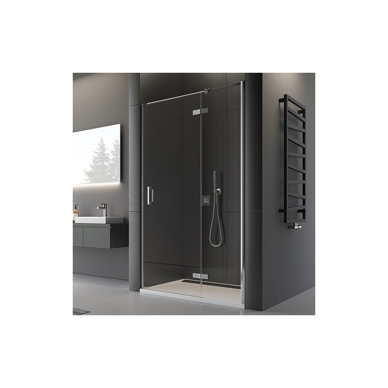 Sprchové dveře PUR PU13P L 1400 mm, sklo čiré, profil chrom, levé, SanSwiss PU13PG1401007