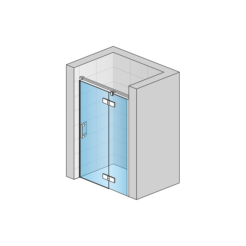Sprchové dveře PUR PU13P L 1400 mm, sklo čiré, profil chrom, levé, SanSwiss PU13PG1401007