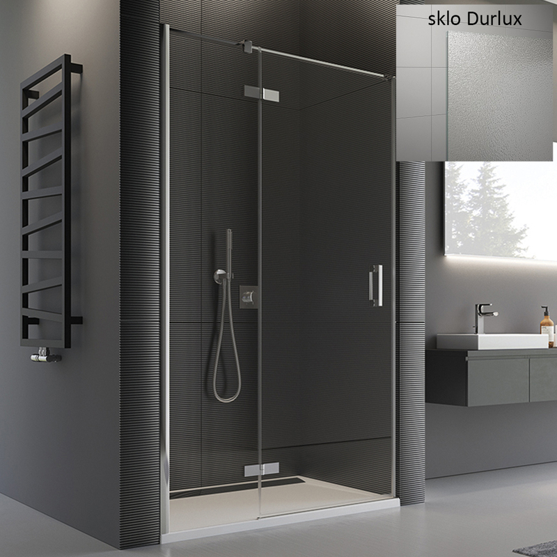 Sprchové dveře PUR PU13P L 900 mm, sklo Durlux, profil chrom, levé, SanSwiss PU13PG0901022