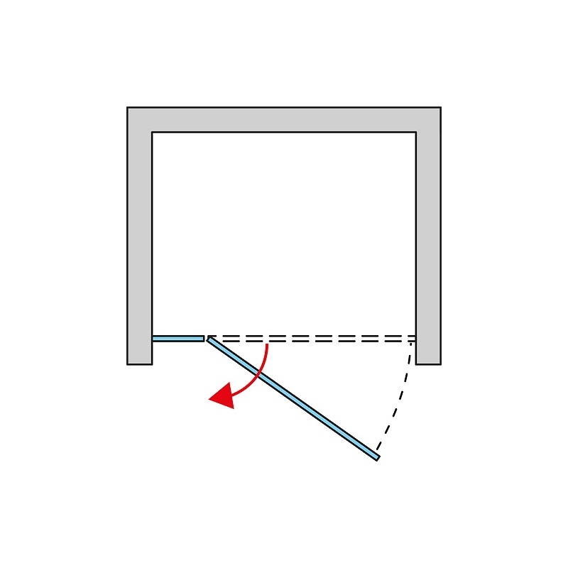 Sprchové dveře PUR PU13P L 900 mm, sklo Durlux, profil chrom, levé, SanSwiss PU13PG0901022