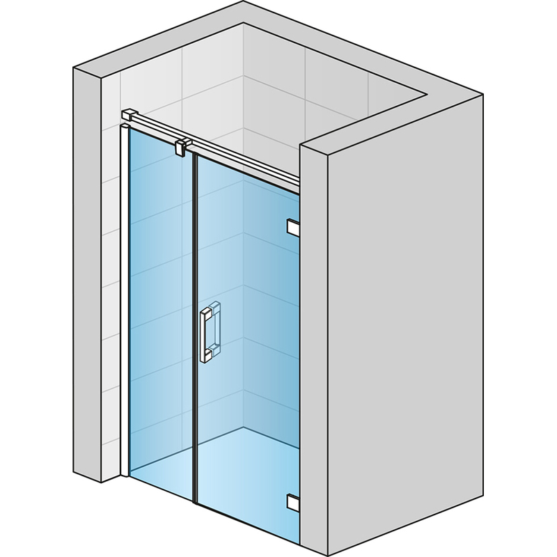 Sprchové dveře PUR PU31P P 1200 mm, sklo čiré, profil chrom, pravé, SanSwiss PU31PD1201007