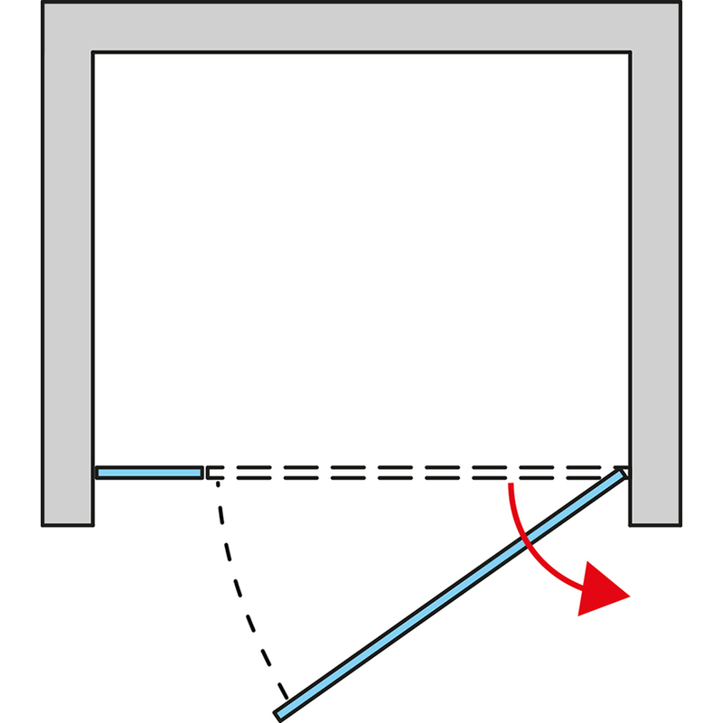 Sprchové dveře PUR PU31P P 1200 mm, sklo čiré, profil chrom, pravé, SanSwiss PU31PD1201007