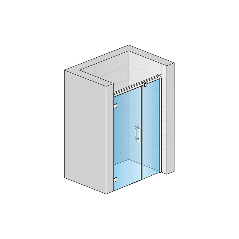 Sprchové dveře PUR PU31P L 1200 mm, sklo čiré, profil chrom, levé, SanSwiss PU31PG1201007