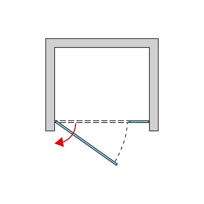 Sprchové dveře PUR PU31P L 1200 mm, sklo čiré, profil chrom, levé, SanSwiss PU31PG1201007