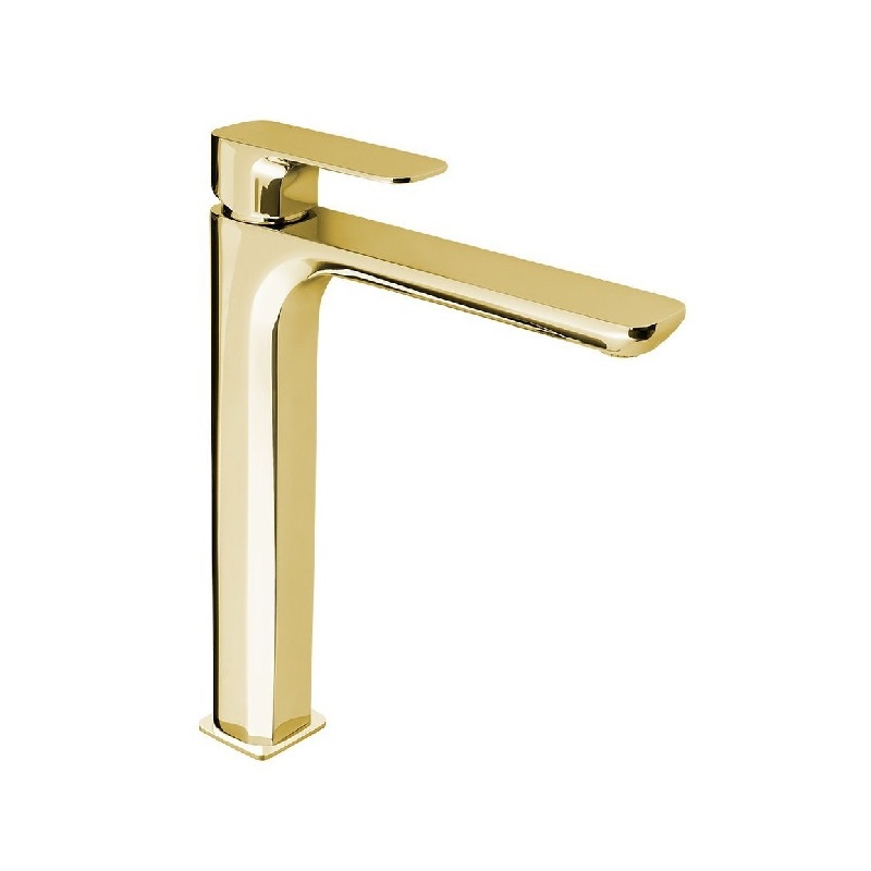 Umyvadlová baterie Spy, zlatá, stojánková, bez výpustě, Sapho PY07/17