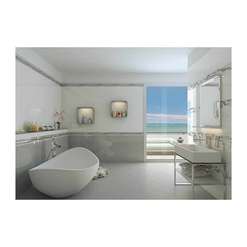 Dekor Line Up Ins. Brush White 20×50  cm