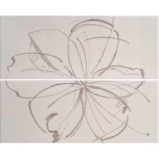 Dekor Line Up Ins. Daisy Taupe A+B  20×50  cm