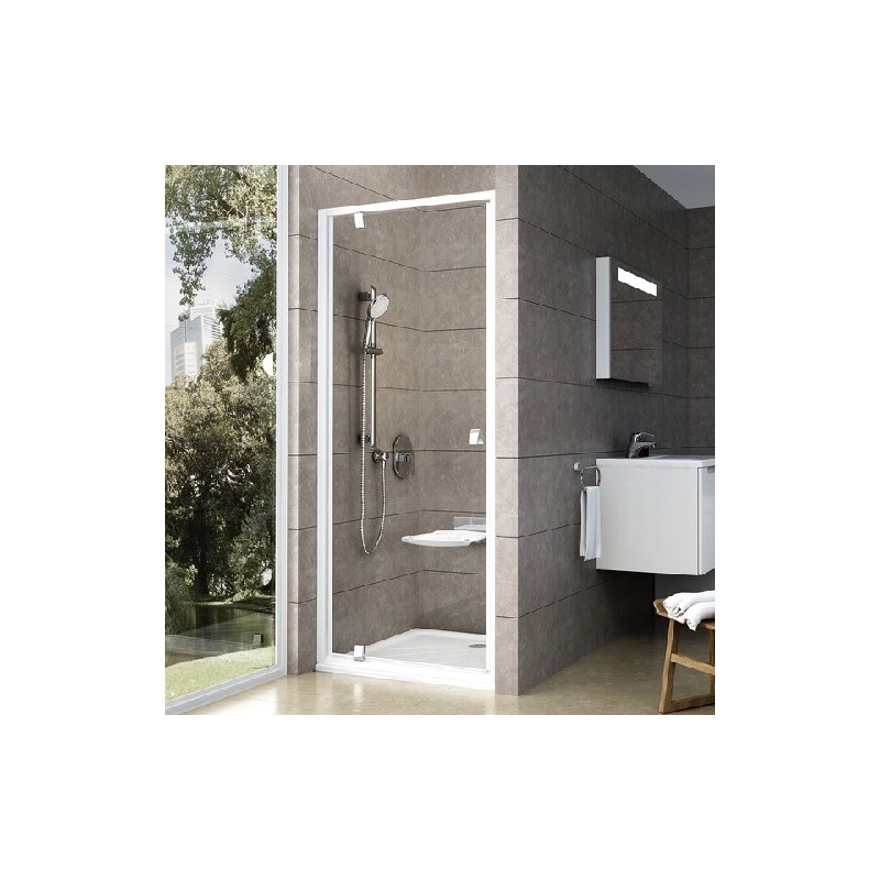 Sprchové dveře Pivot PDOP1 900 mm, sklo transparent, profil bílý, Ravak, 03G70100Z1