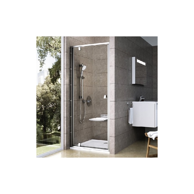 Sprchové dveře Pivot PDOP1 800 mm, sklo transparent, profil satin, Ravak, 03G40U00Z1