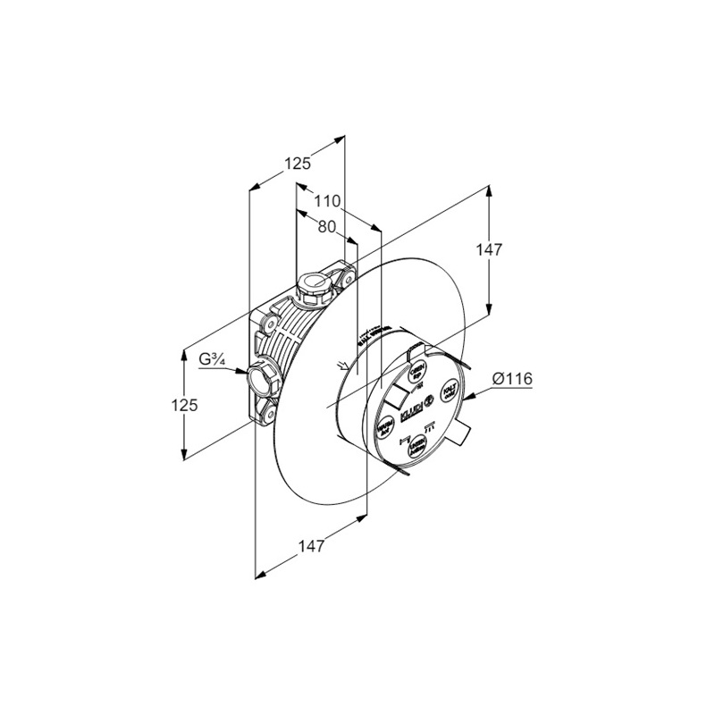 Podomítkové těleso KLUDI FLEXX.BOXX