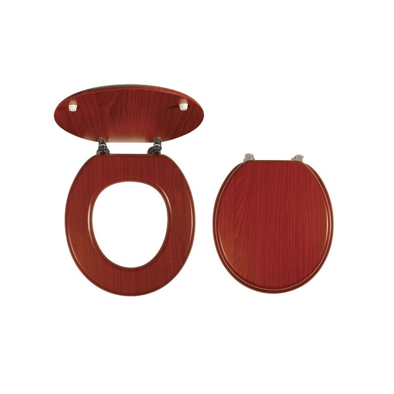 WC sedátko s poklopem Lyra, dřevěný dekor, Novaservis WC/ORECHLYRA